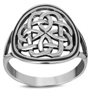 Round Large Celtic Ring, 925 Sterling Silver, rp697